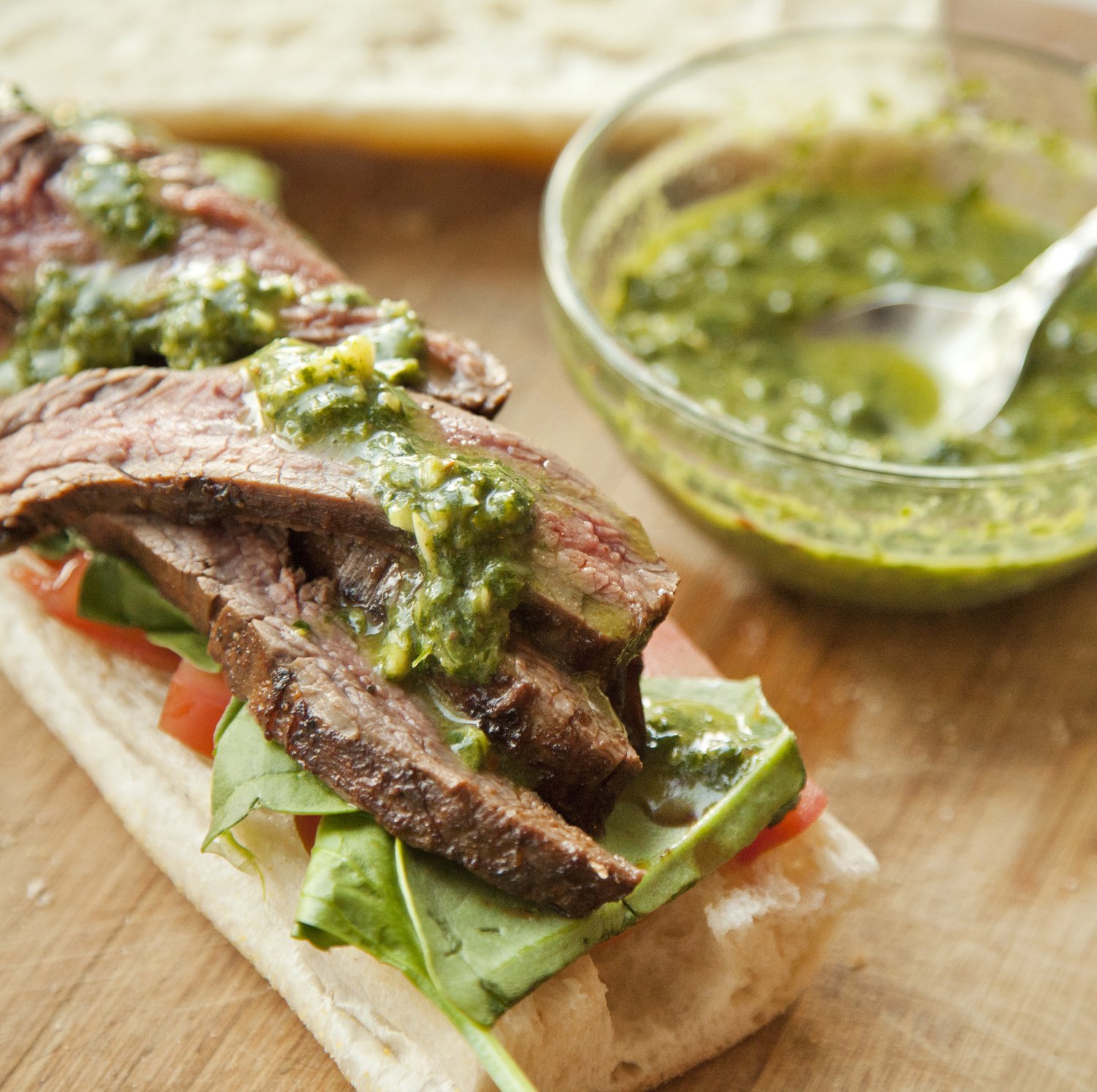 UrbanCookery Grilled Flank Steak with Chimichurri Sauce