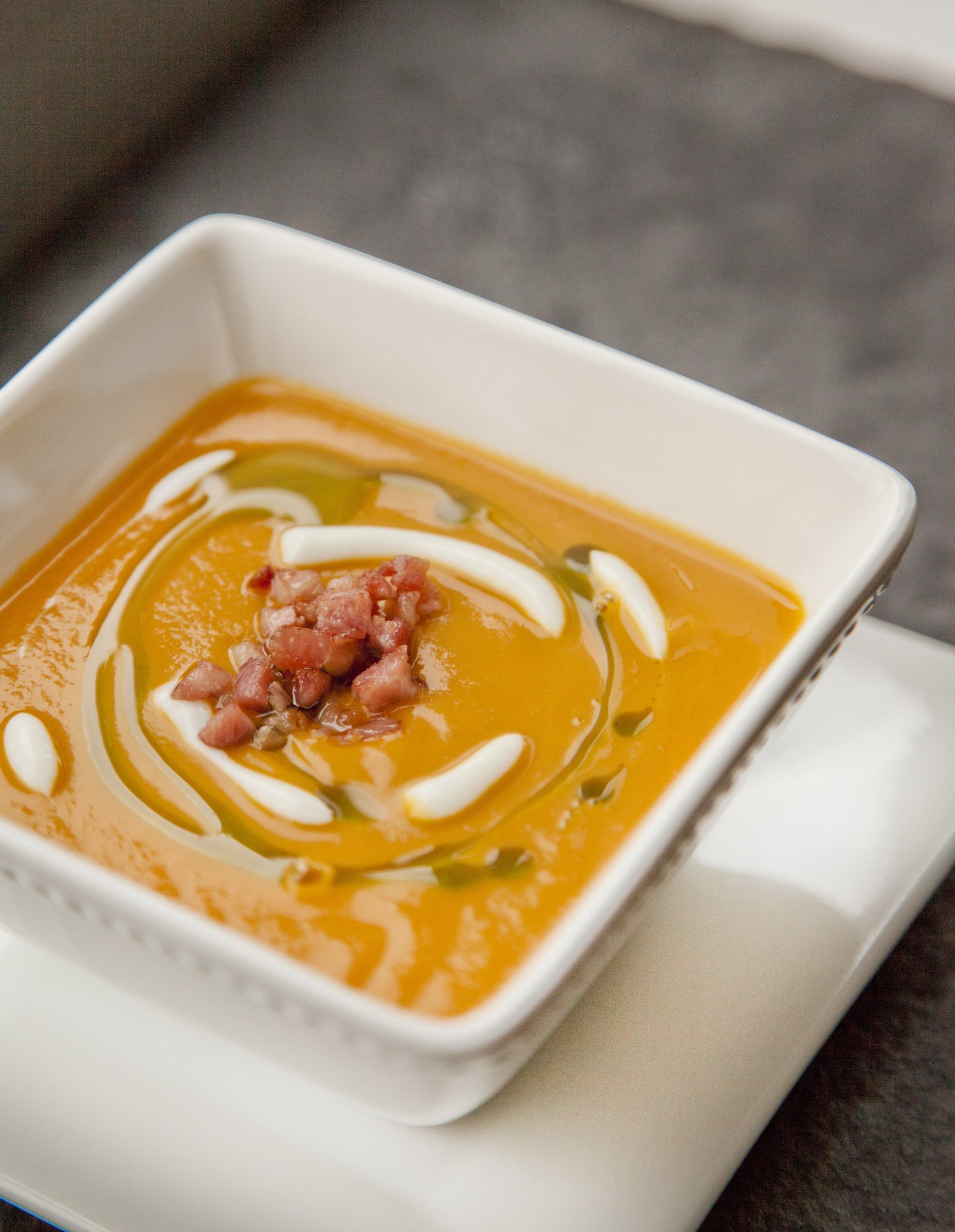 UrbanCookery Butternut Squash Soup with Pancetta